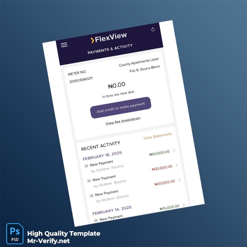 Nigeria Editable Utility Bill Template in Word and PDF formats Nigeria Editable Utility Bill Template in Word and PDF formats