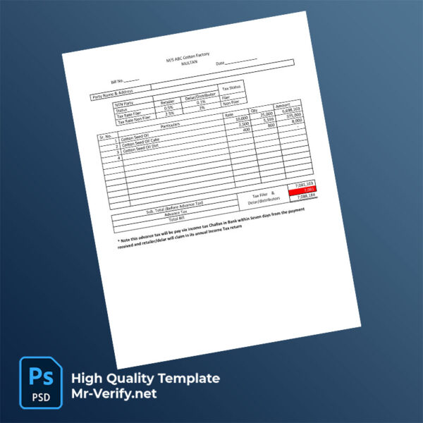 Pakistan-Ahmad-Cotton-Industry-Editable-Cotton-Factory-Bill-Template-in-Word-and-PDF-formats-mrverify Pakistan Ahmad Cotton Industry Editable Cotton Factory Bill Template in Word and PDF formats