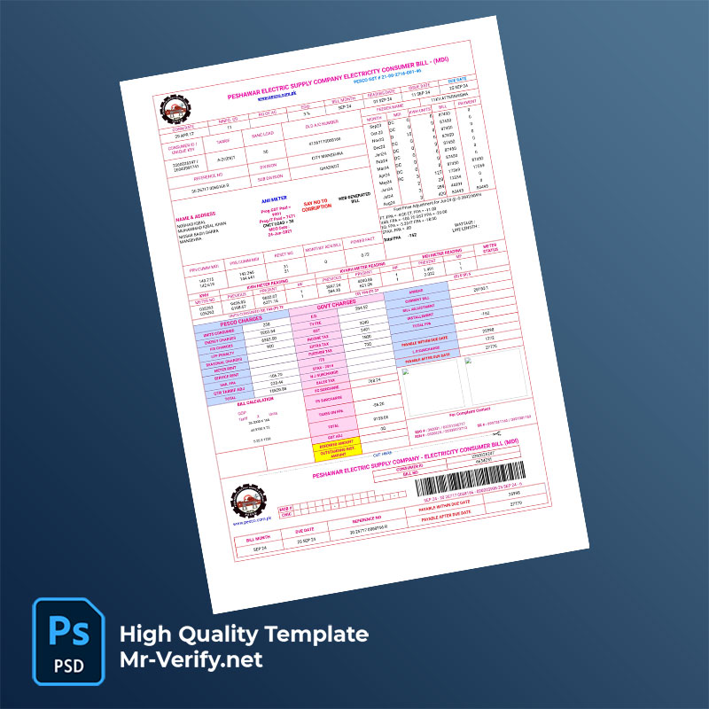 Pakistan-Khyber-Pakhtunkhwa-Peshawar-Electric-Supply-Company-Editable-Electricity-Consumer-Bill-Template-in-Word-and-PDF-formats-mrverify Pakistan Khyber Pakhtunkhwa Peshawar Electric Supply Company Editable Electricity Consumer Bill Template in Word and PDF formats