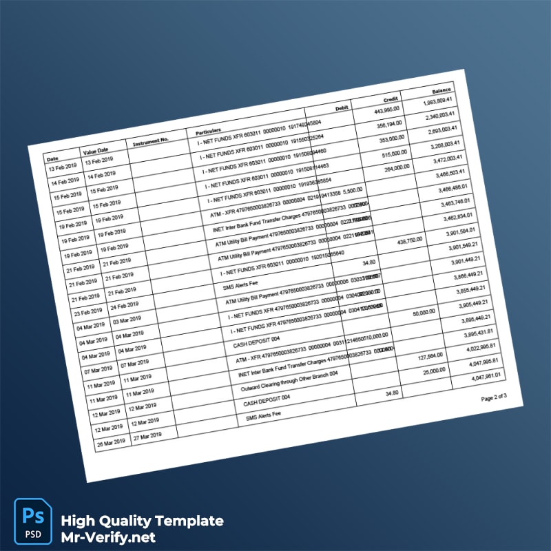 Pakistan Askari Bank Editable Account Statement Template in Word and PDF formats page 2 Pakistan Askari Bank Editable Account Statement Template in Word and PDF formats page 2