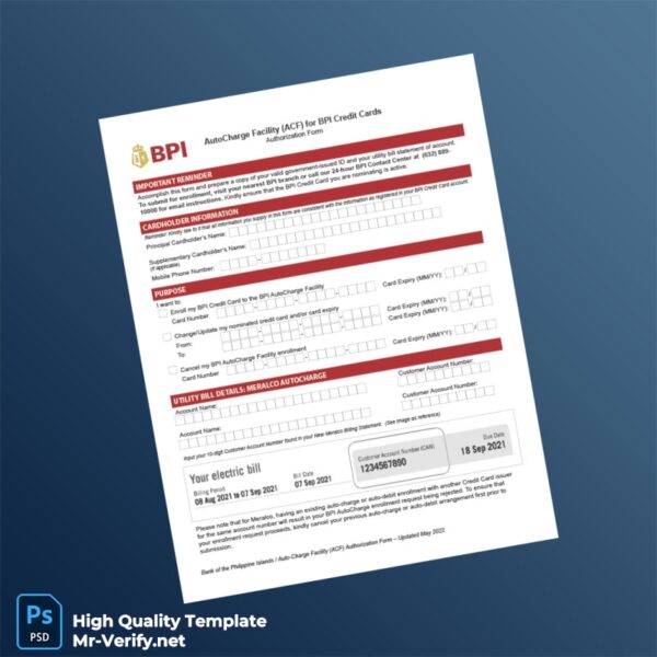 Philippines Bank of the Philippine Islands Editable Credit Card Authorization Form Template in Word and PDF formats Philippines Bank of the Philippine Islands Editable Credit Card Authorization Form Template in Word and PDF formats