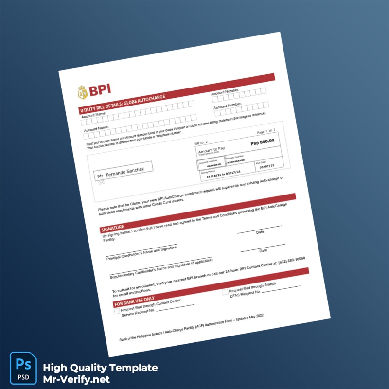 Philippines Bank of the Philippine Islands Editable Credit Card Authorization Form Template in Word and PDF formats page 2 Philippines Bank of the Philippine Islands Editable Credit Card Authorization Form Template in Word and PDF formats page 2