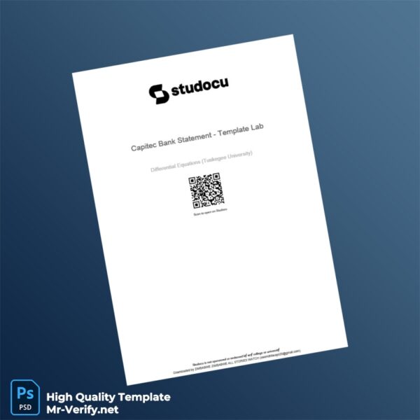 South Africa Capitec Bank Statement Template in Word and PDF formats
