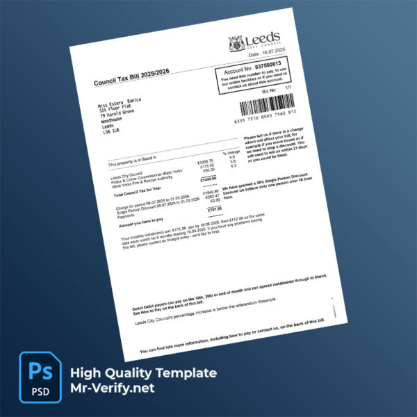 UK-Leeds-City-Council-Editable-Council-Tax-Bill-Template-in-Word-and-PDF-formats-mrverify UK Leeds City Council Editable Council Tax Bill Template in Word and PDF formats