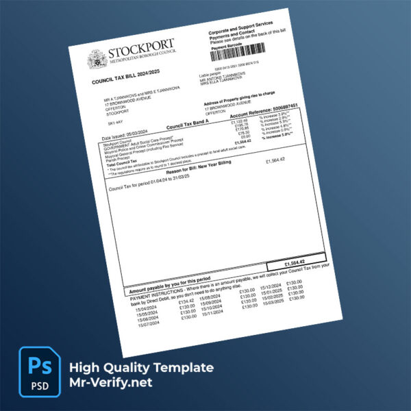 UK-Stockport-Council-Editable-Council-Tax-Bill-Template-in-Word-and-PDF-formats-mrverify UK Stockport Council Editable Council Tax Bill Template in Word and PDF formats