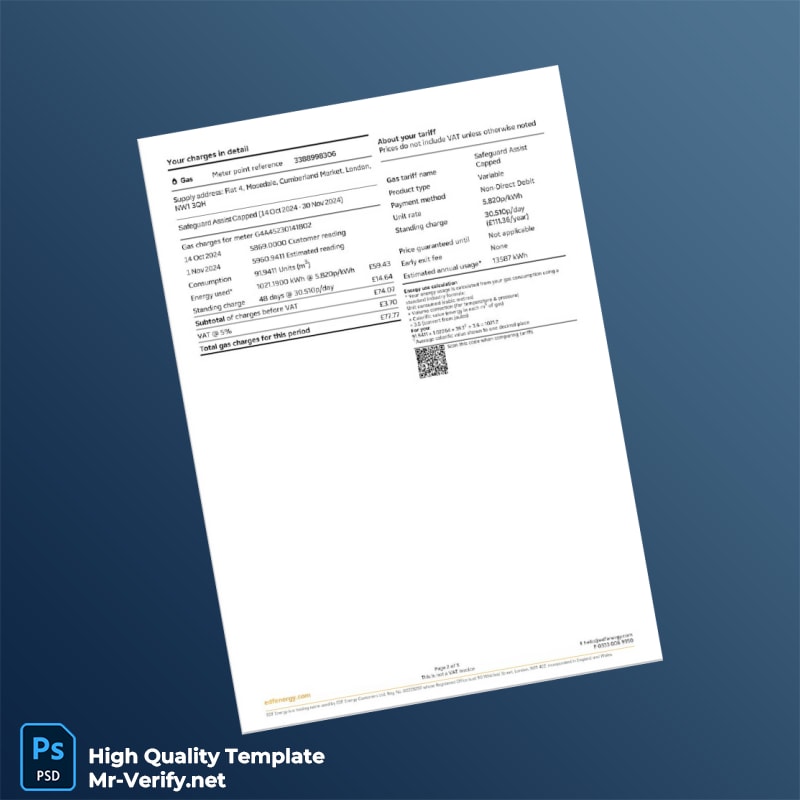 UK EDF Editable Utility Bill Template in Word and PDF formats page 2 UK EDF Editable Utility Bill Template in Word and PDF formats page 2