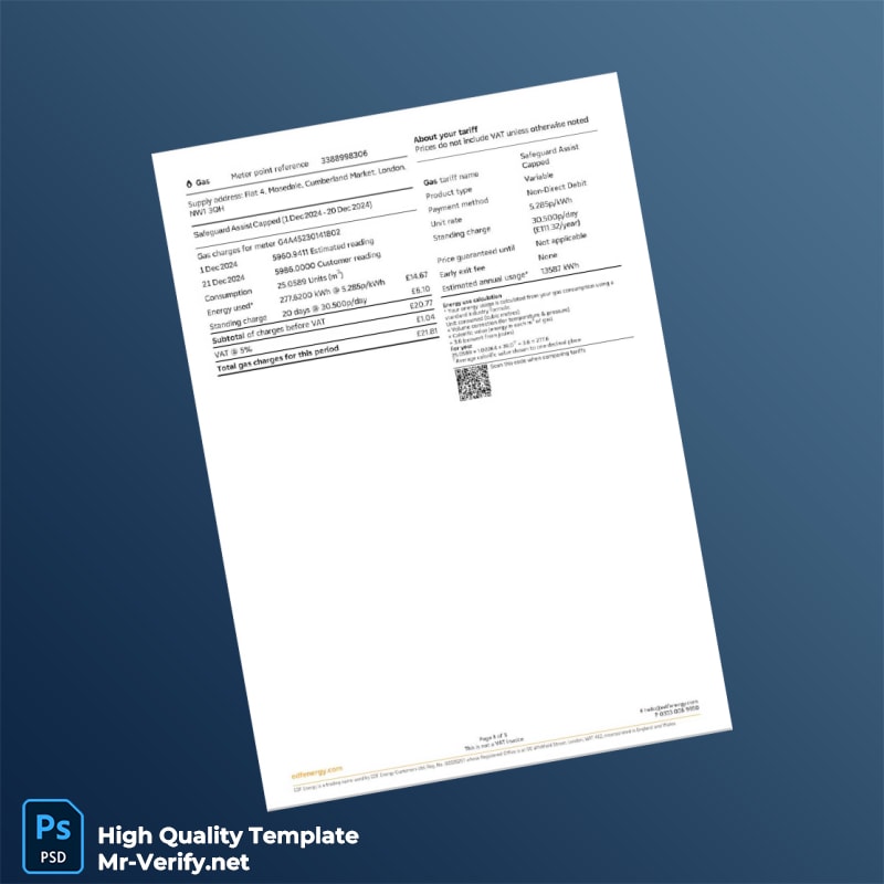 UK EDF Editable Utility Bill Template in Word and PDF formats page 3 UK EDF Editable Utility Bill Template in Word and PDF formats page 3