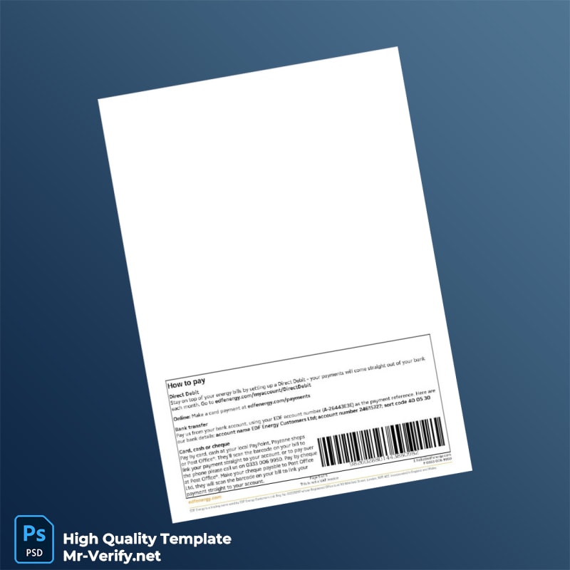 UK EDF Editable Utility Bill Template in Word and PDF formats page 5 UK EDF Editable Utility Bill Template in Word and PDF formats page 5