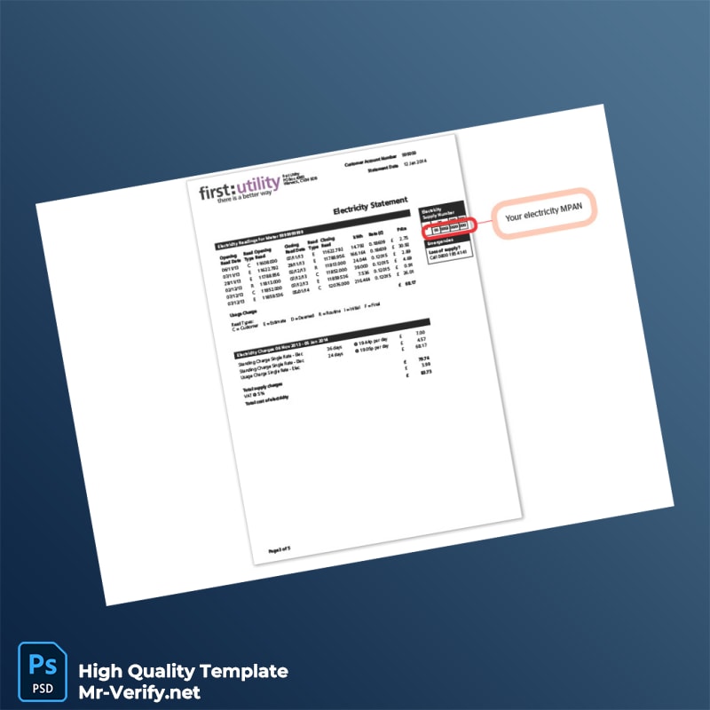 UK First Utility Editable Utility Bill Template in Word and PDF formats page 3 UK First Utility Editable Utility Bill Template in Word and PDF formats page 3