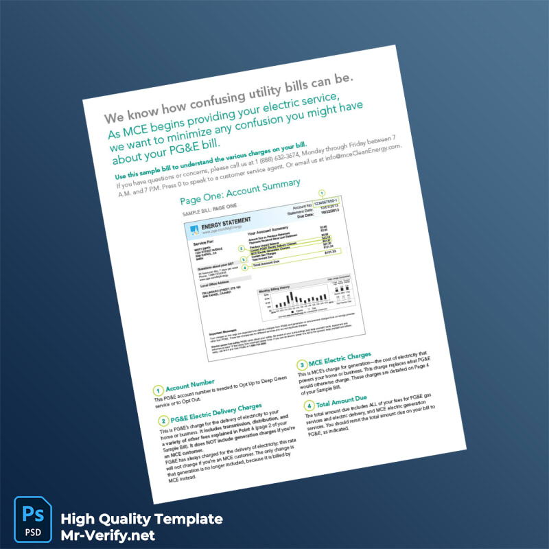 UK MCE Editable Electricity Bill Template in Word and PDF formats page 2 UK MCE Editable Electricity Bill Template in Word and PDF formats page 2