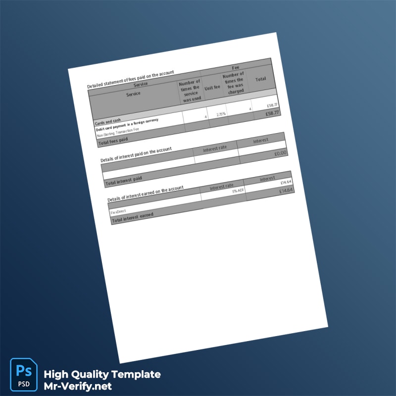 UK Nationwide Bank Statement Template in Word and PDF formats page 6 UK Nationwide Bank Statement Template in Word and PDF formats page 6