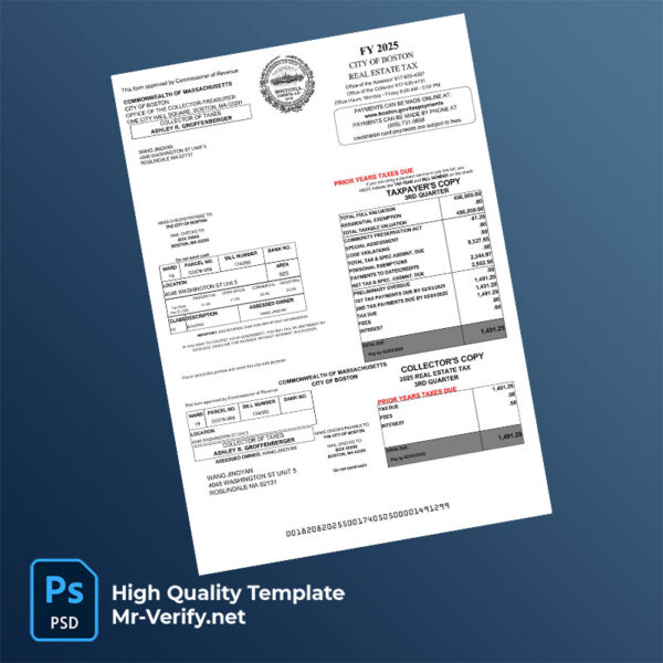USA-City-of-Boston-Editable-Real-Estate-Tax-Bill-Template-in-Word-and-PDF-formats-mrverify USA City of Boston Editable Real Estate Tax Bill Template in Word and PDF formats