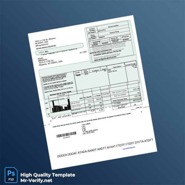 USA Akash Editable Utility Bill Template in Word and PDF formats USA Akash Editable Utility Bill Template in Word and PDF formats