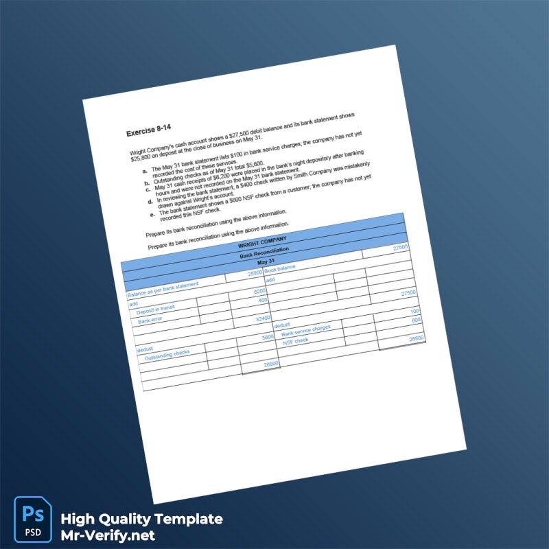 USA Bank Reconciliation Template in Word and PDF formats page 2 USA Bank Reconciliation Template in Word and PDF formats page 2