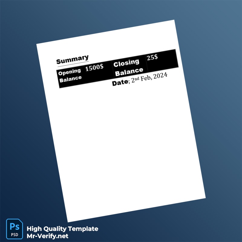 USA Bank of America Account Statement Template in Word and PDF formats page 3 USA Bank of America Account Statement Template in Word and PDF formats page 3