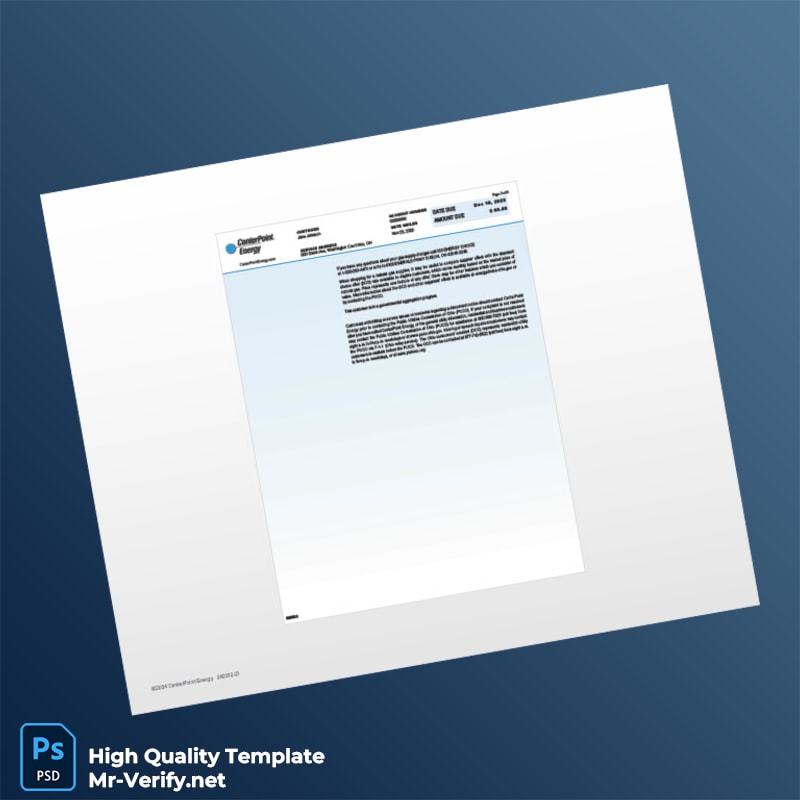 USA CenterPoint Energy Editable Gas Bill Template in Word and PDF formats page 3 USA CenterPoint Energy Editable Gas Bill Template in Word and PDF formats page 3