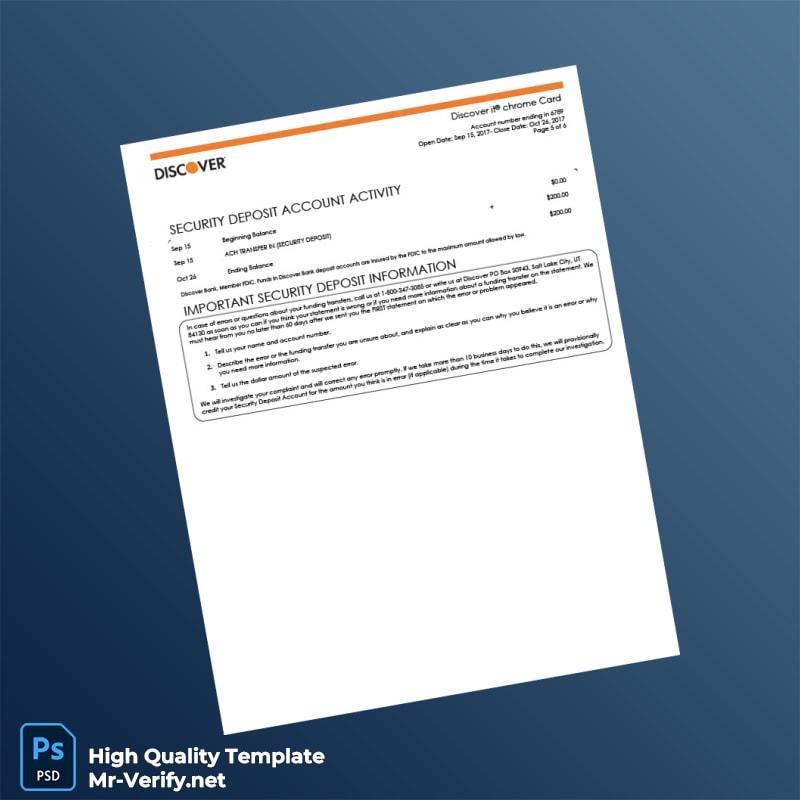 USA Discover Credit Card Statement Template in Word and PDF formats page 6 USA Discover Credit Card Statement Template in Word and PDF formats page 6