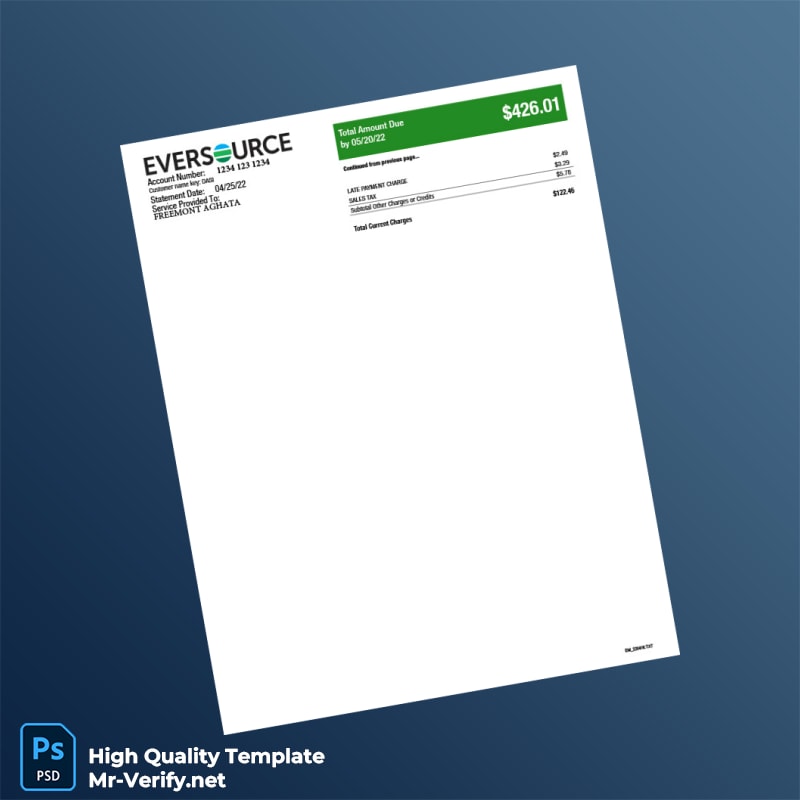 USA Eversource Editable Electricity Bill Template in Word and PDF formats page 3 USA Eversource Editable Electricity Bill Template in Word and PDF formats page 3