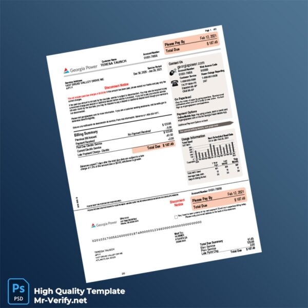 USA Georgia Power Editable Disconnect Notice Template in Word and PDF formats USA Georgia Power Editable Disconnect Notice Template in Word and PDF formats