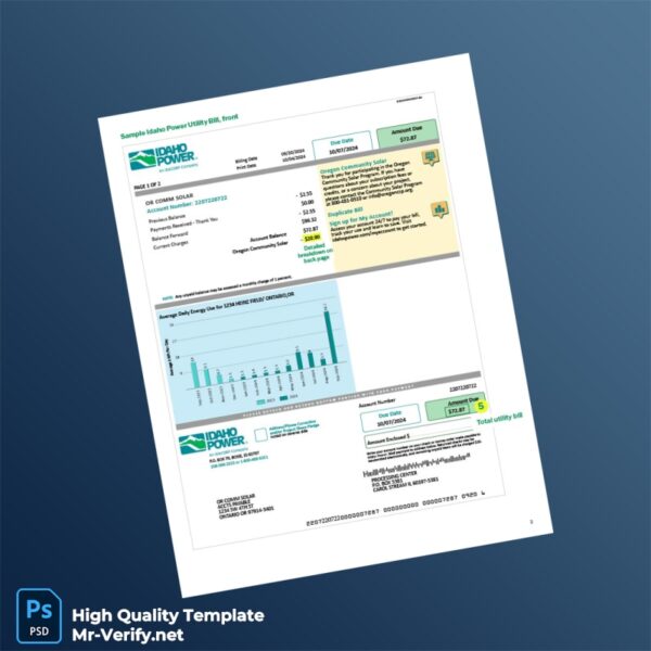 USA Idaho Power Editable Water and Sewer Bill Rate Schedule Template in Word and PDF formats USA Idaho Power Editable Water and Sewer Bill Rate Schedule Template in Word and PDF formats