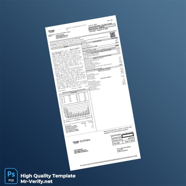 USA The Illuminating Company Editable Electricity Bill Template in Word and PDF formats