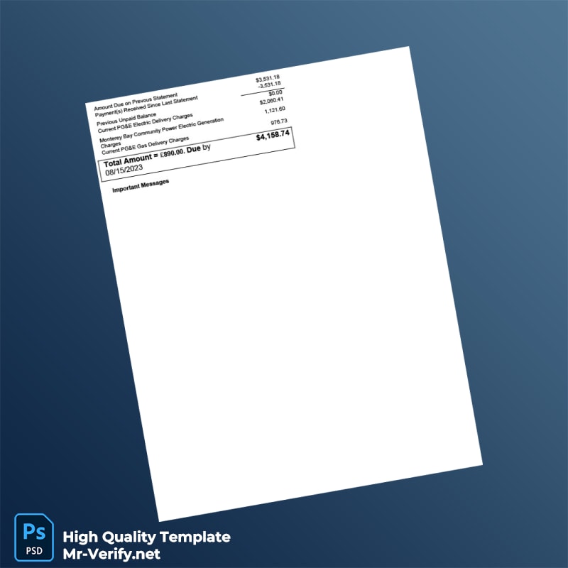 United Kingdom PG E Editable Utility Bill Template in Word and PDF formats page 2 United Kingdom PG E Editable Utility Bill Template in Word and PDF formats page 2