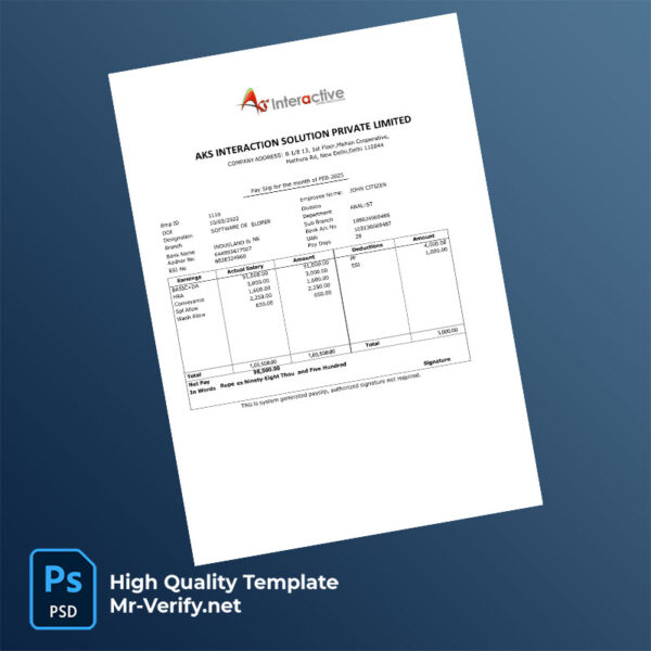 AKS-Interaction-Solution-Private-Limited-payslip-word-and-pdf-template-mrverify AKS Interaction Solution Private Limited payslip word and pdf template