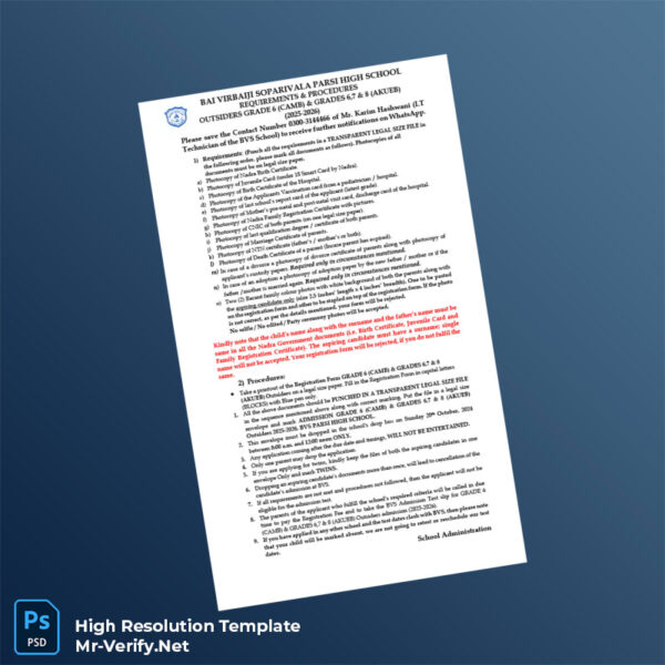 Editable AKUEB Registration Form for Grade 6 Outsiders 2025-2026 Preview - Mac Doc