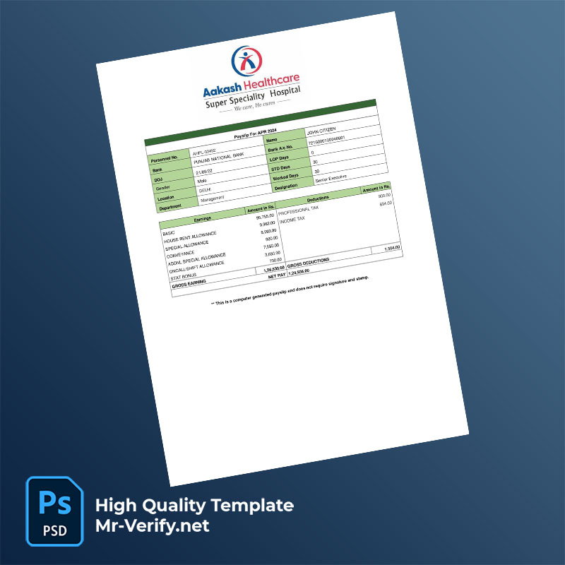 Aakash-Healthcare-payslip-word-and-pdf-template-mrverify Aakash Healthcare payslip word and pdf template