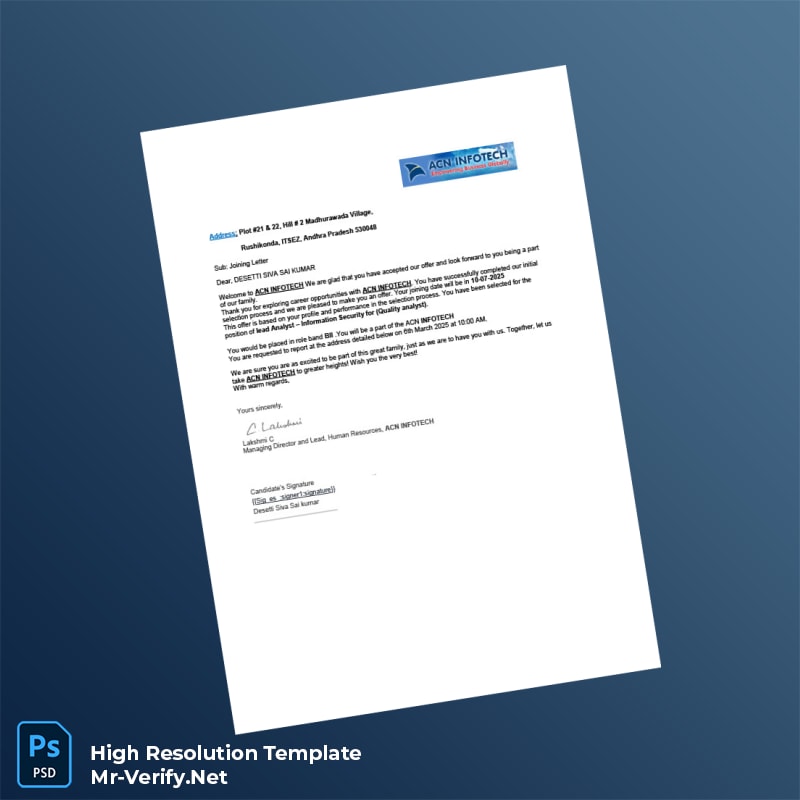 Acn%20Infotech%20Employment%20Verification%20Letter%20Template%20in%20Word%20and%20PDF%20formats-page6 Editable Acn Infotech Employment Verification Letter Template in Word and PDF formats page 6 Preview - Mac Doc