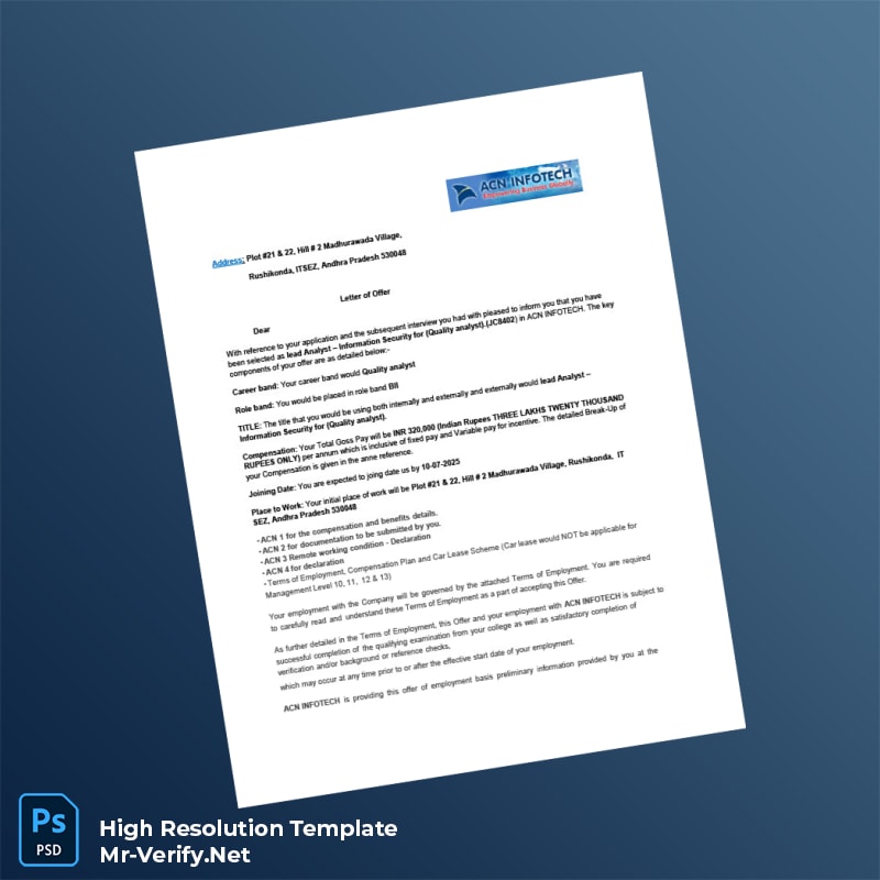 Acn%20Infotech%20Employment%20Verification%20Letter%20Template%20in%20Word%20and%20PDF%20formats Editable Acn Infotech Employment Verification Letter Word and Pdf Template Preview - Mac Doc