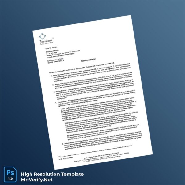 Editable Aman Singla Ol Employment Verification Letter Word and Pdf Template Preview - Mac Doc