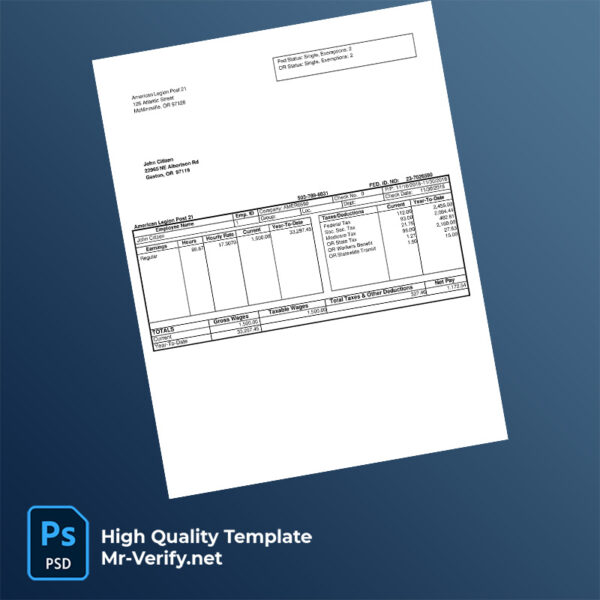 American-Legion-Post-21-pay-stub-word-and-pdf-template-1 American Legion Post 21 pay stub word and pdf template