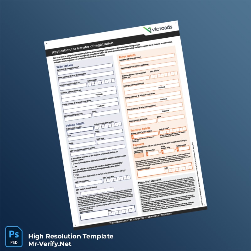 Australia%20VicRoads%20Vehicle%20Registration%20Transfer%20Application%20Template%20in%20Word%20and%20PDF%20formats-page3 Editable Australia VicRoads Vehicle Registration Transfer Application Template in Word and PDF formats page 3 Preview - Mac Doc