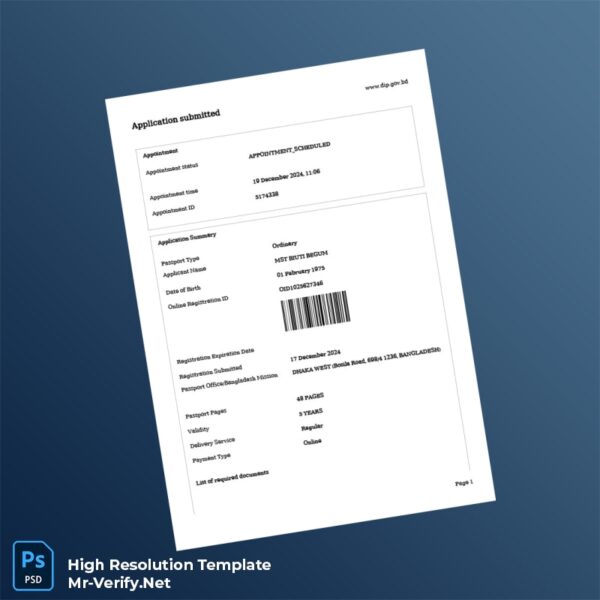 Bangladesh%20Passport%20Office%20Registration%20Summary%20Template%20in%20Word%20and%20PDF%20formats Editable Bangladesh Passport Office Registration Summary Word and Pdf Template Preview - Mac Doc