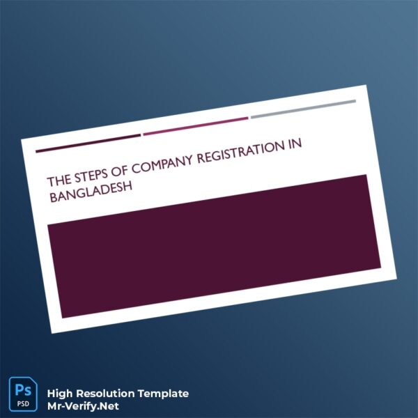Editable Bangladesh Registrar of Joint Stock Companies Company Registration Certificate Word and Pdf Template Preview - Mac Doc