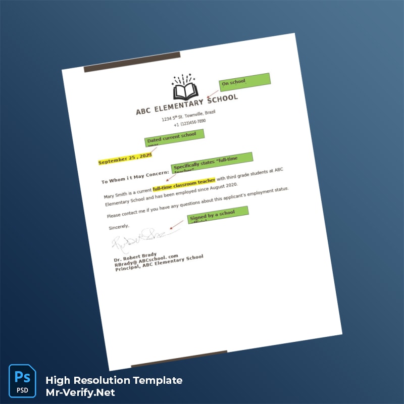 Brazil%20ABC%20Elementary%20School%20Employment%20Verification%20Letter%20Template%20in%20Word%20and%20PDF%20formats Editable Brazil ABC Elementary School Employment Verification Letter Word and Pdf Template Preview - Mac Doc