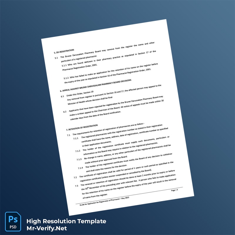 Brunei%20Darussalam%20Pharmacy%20Board%20Registration%20Certificate%20Template%20in%20Word%20and%20PDF%20formats-page5 Editable Brunei Darussalam Pharmacy Board Registration Certificate Template in Word and PDF formats page 5 Preview - Mac Doc