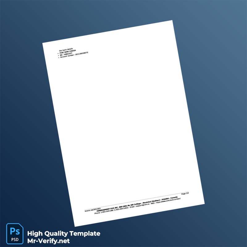 Canada OVH Cloud Invoice Template in Word and PDF formats page 2 Canada OVH Cloud Invoice Template in Word and PDF formats page 2