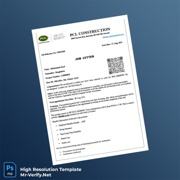 Canada%20PCL%20GROUPS%20Employment%20Verification%20Letter%20Template%20in%20Word%20and%20PDF%20formats Editable Canada PCL GROUPS Employment Verification Letter Word and Pdf Template Preview - Mac Doc