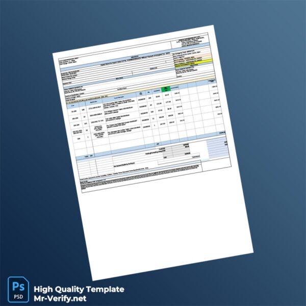 Canada Pinkcity Enterprises Pvt Ltd Invoice Template in Word and PDF formats