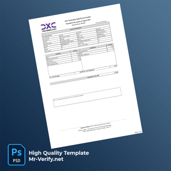 DXC-Technology-India-Private-Limited-payslip-word-and-pdf-template-mrverify DXC Technology India Private Limited payslip word and pdf template