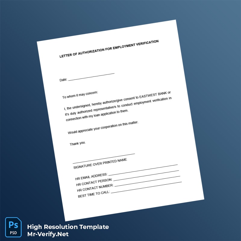 Eastwest%20Bank%20Employment%20Verification%20Letter%20Template%20in%20Word%20and%20PDF%20formats Editable Eastwest Bank Employment Verification Letter Word and Pdf Template Preview - Mac Doc