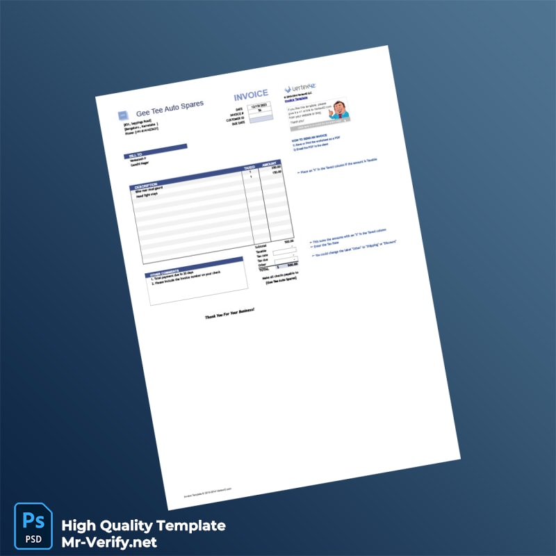 Editable Invoice Template in Word and PDF formats Editable Invoice Template in Word and PDF formats
