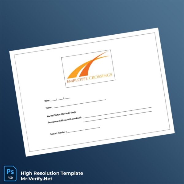 Editable Employee Crossings Employment Verification Letter Word and Pdf Template Preview - Mac Doc