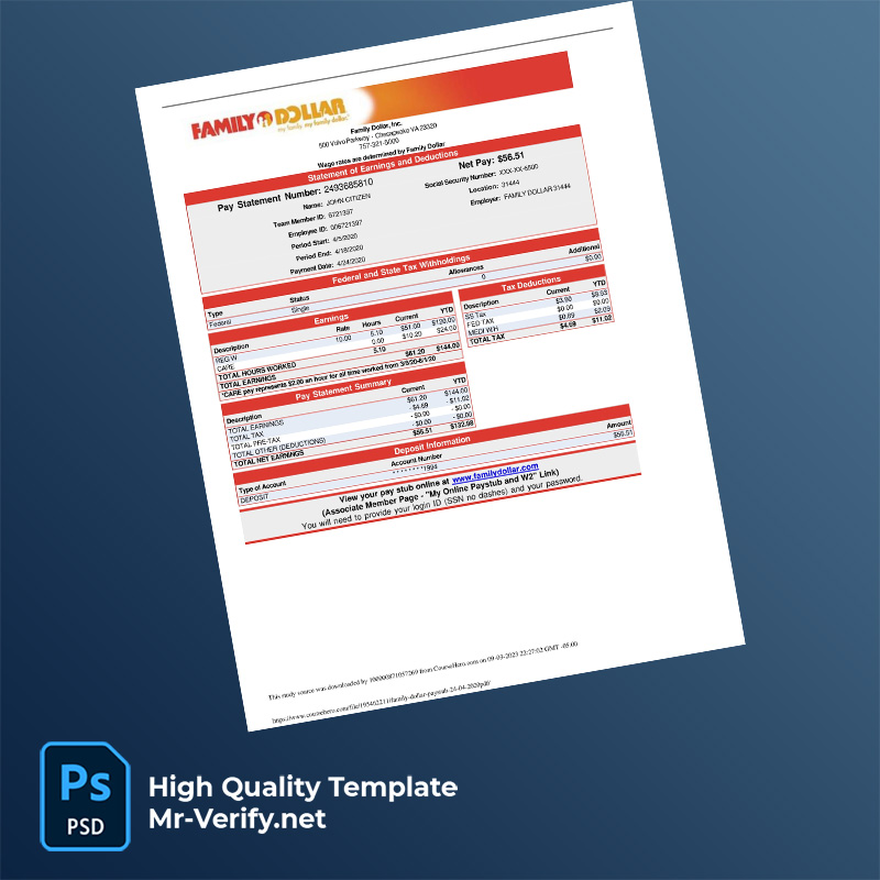 Family-Dollar-Inc-earning-statement-word-and-pdf-template-1 Family Dollar Inc earning statement word and pdf template