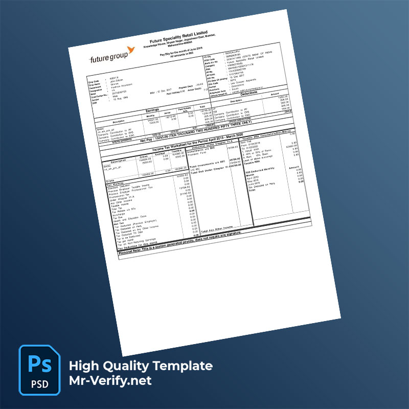 Future-Speciality-Retail-Limited-payslip-word-and-pdf-template-mrverify Future Speciality Retail Limited payslip word and pdf template