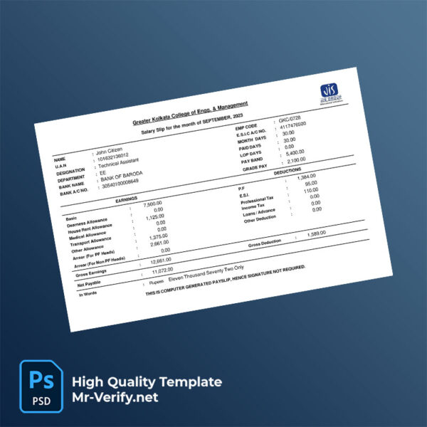 Greater-Kolkata-College-of-Engg-&-Management-payslip-word-and-pdf-template-mrverify Greater Kolkata College of Engg & Management payslip word and pdf template