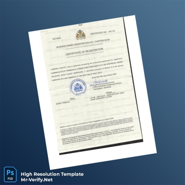 Guyana%20Registrar%20of%20Business%20Names%20Certificate%20of%20Registration%20Template%20in%20Word%20and%20PDF%20formats Editable Guyana Registrar of Business Names Certificate of Registration Word and Pdf Template Preview - Mac Doc