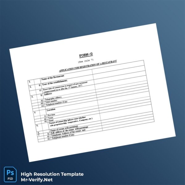 Editable Hotel Registration Form Editable Registration Certificate Word and Pdf Template Preview